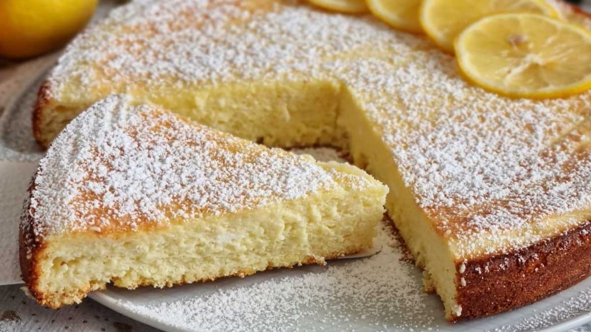 Gâteau sans farine à la ricotta et citron