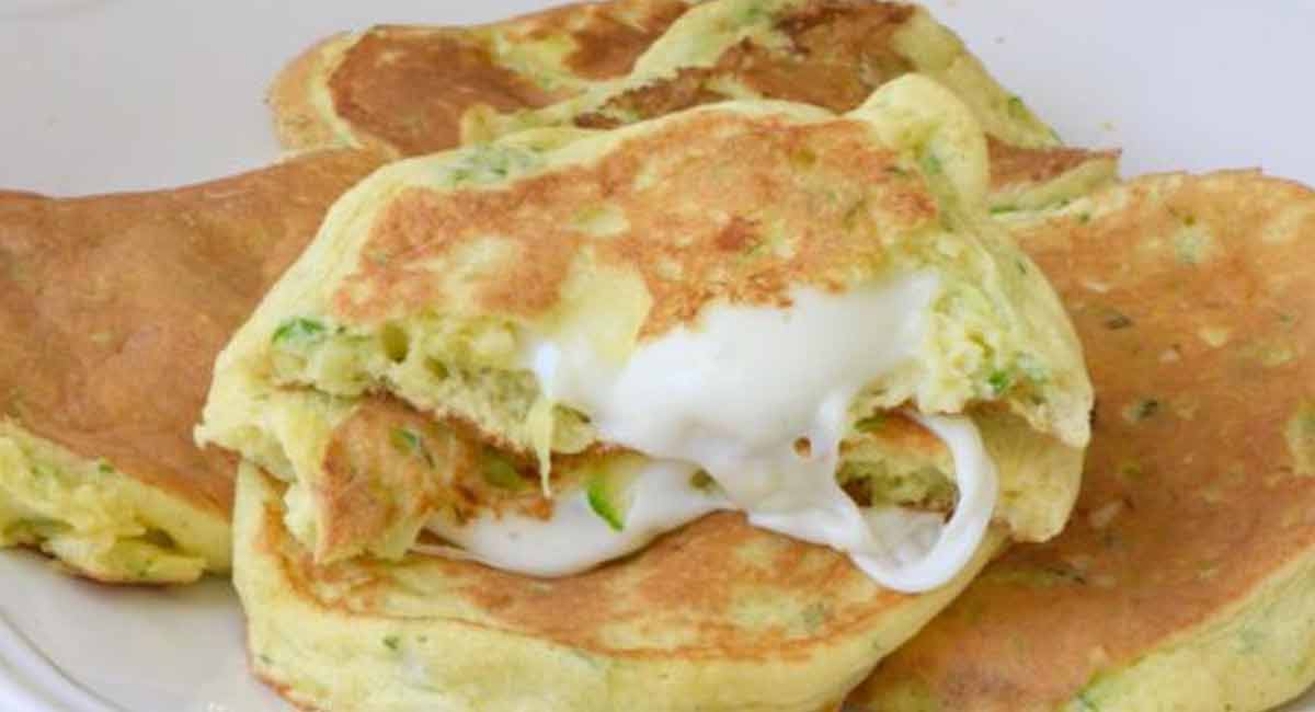 Pancakes aux courgettes et fromage