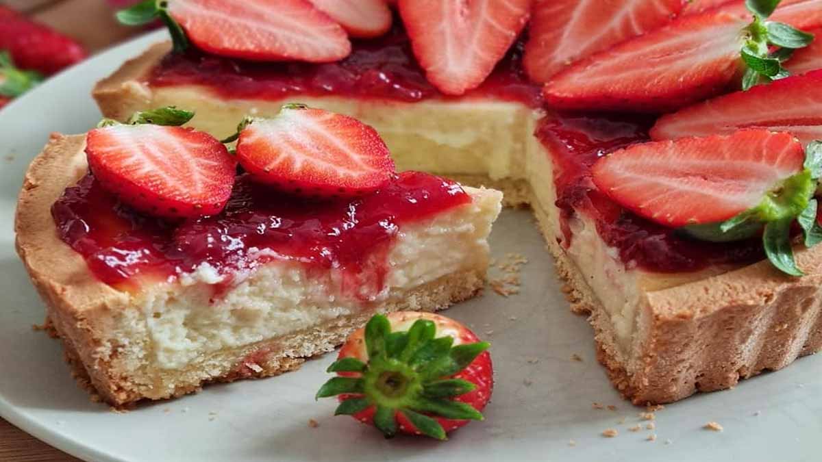 Tarte crémeuse aux fraises