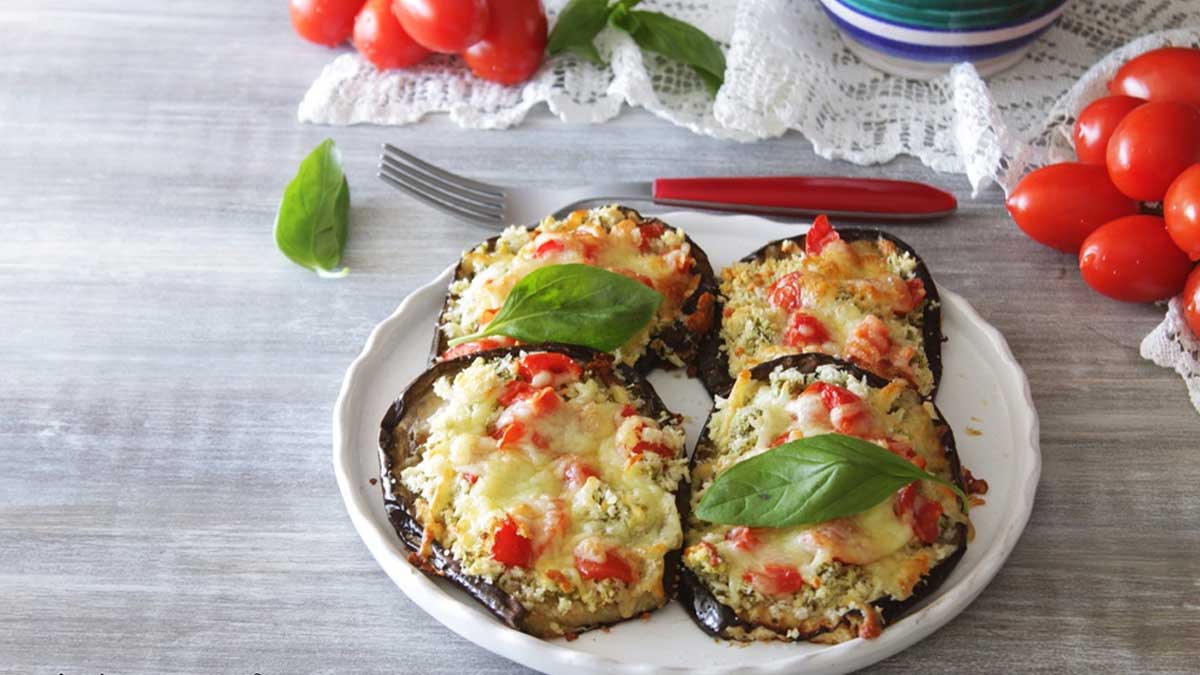 Aubergines gratinées au pesto classique