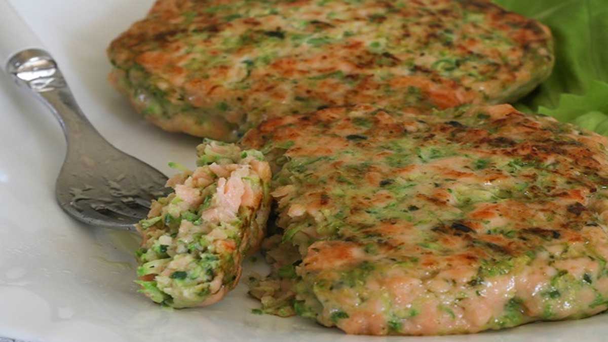 Beignets aux courgettes et au saumon