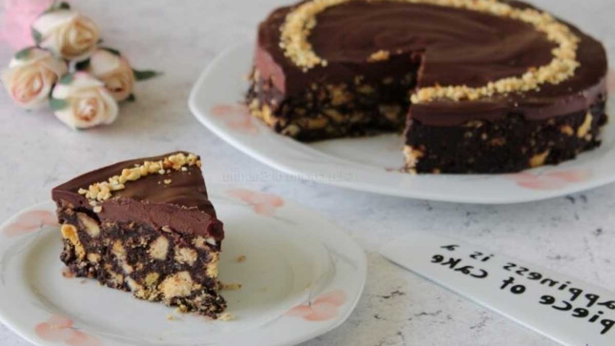 Gâteau au biscuit sans sucre ni cuisson