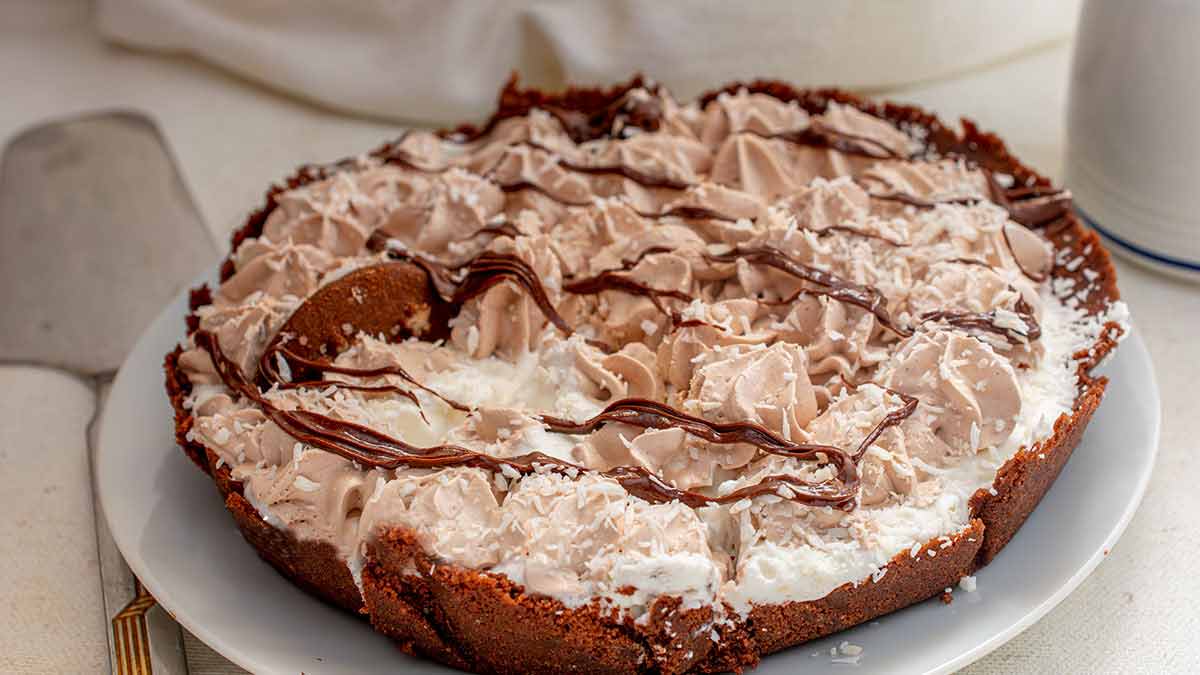 Tarte froide au Nutella et à la noix de coco