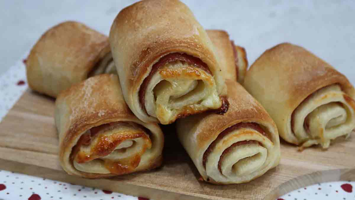 Feuilletés farcis de salami et fromage