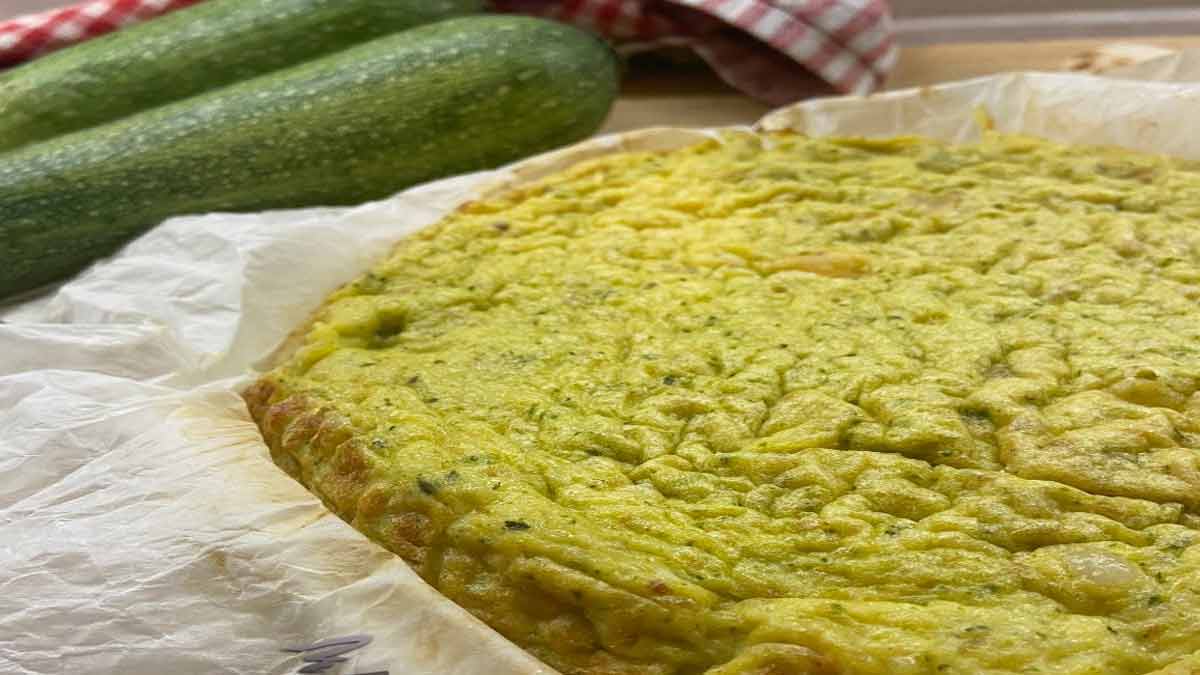 Omelette aux courgettes et jambon