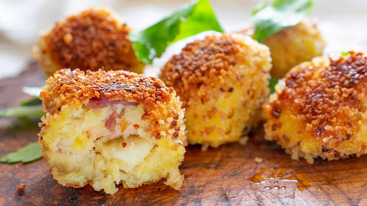 Boulettes de pain au bacon et jambon