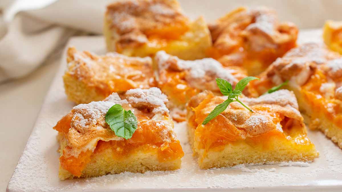 Tarte aux abricots meringuée