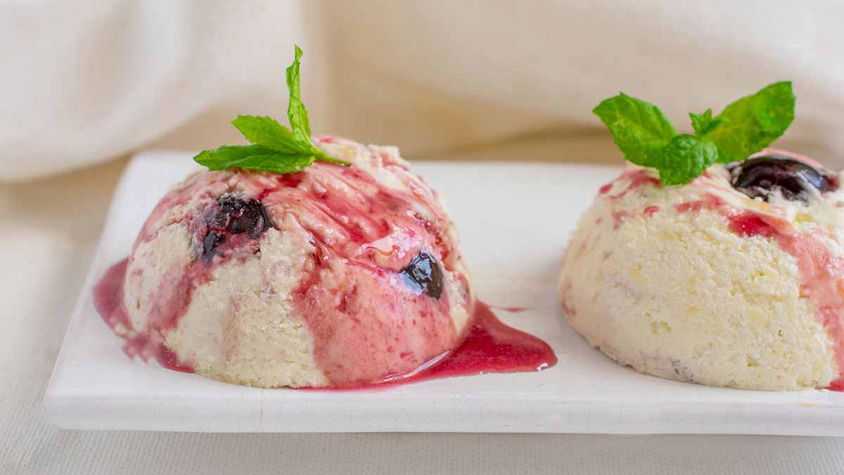 Tartelettes semifreddo aux cerises noires