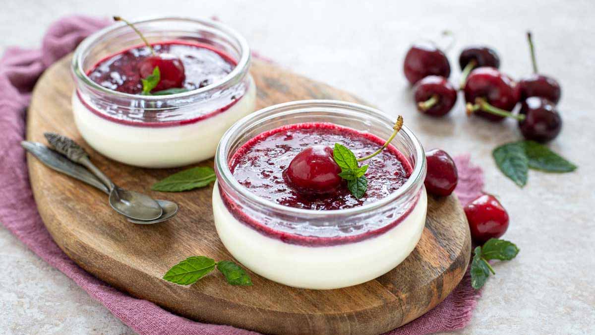 panna cotta aux cerises