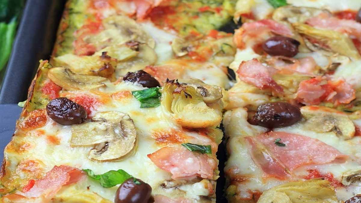 Pizza fantaisiste aux courgettes