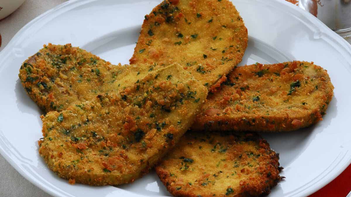 aubergines panées au four