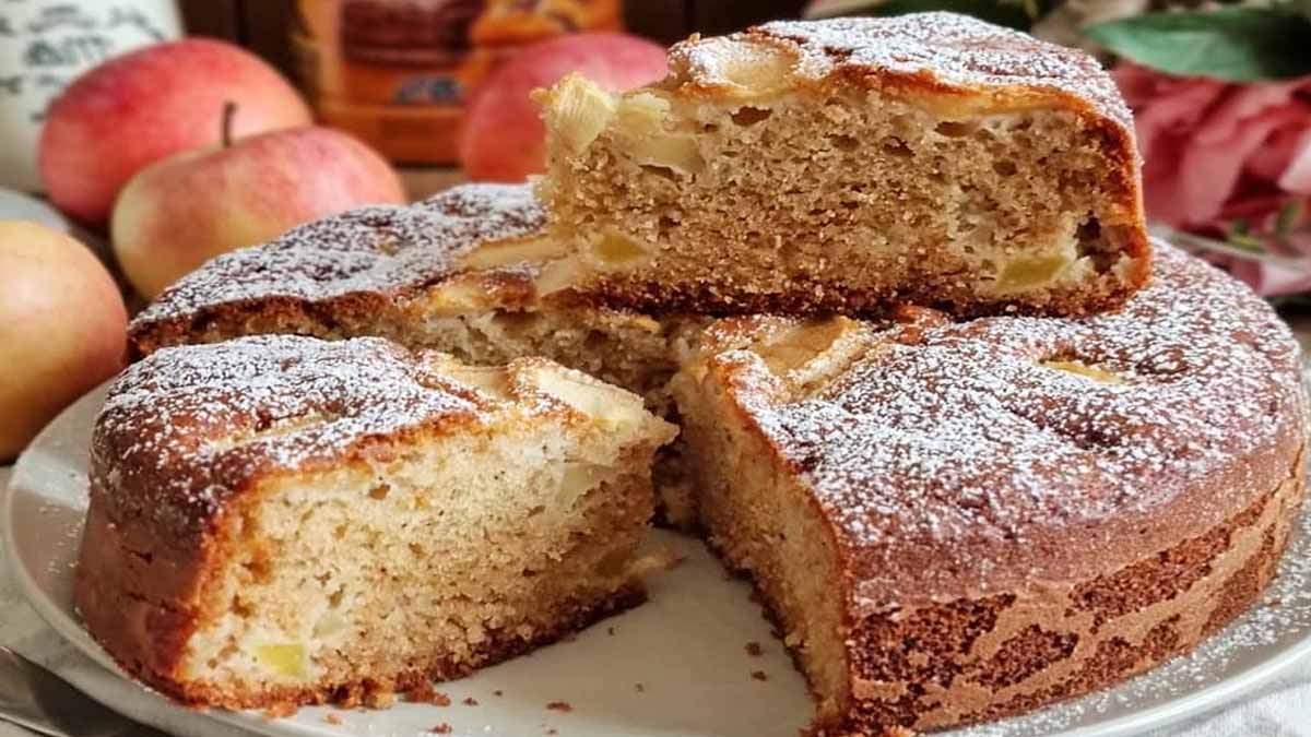 Gâteau moelleux aux pommes et amandes