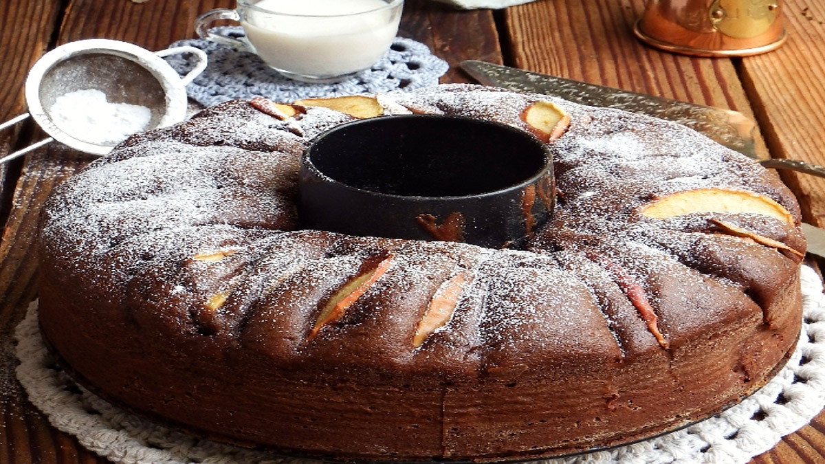 Gâteau moelleux aux pommes et au chocolat