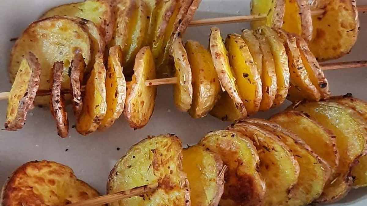 Brochettes de courgettes et de patates douces