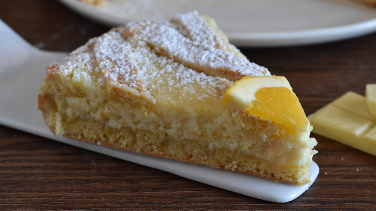 Crémeuse tarte à la ricotta et à l’orange