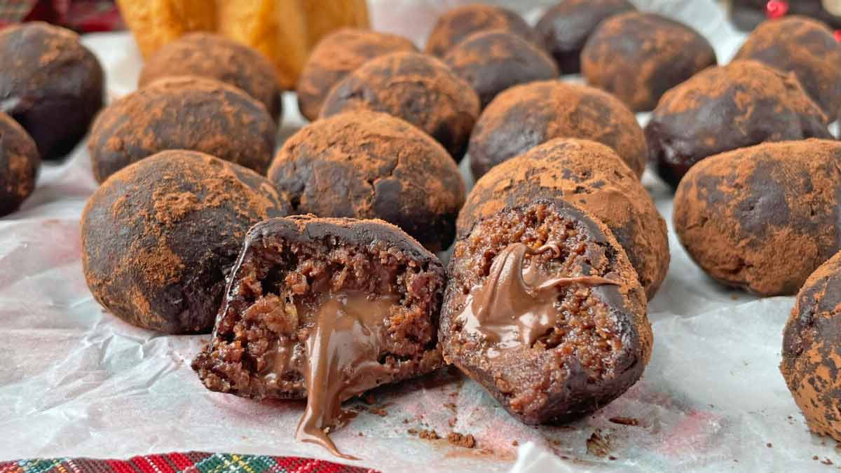 Des truffes au chocolat, gourmandes et exquises