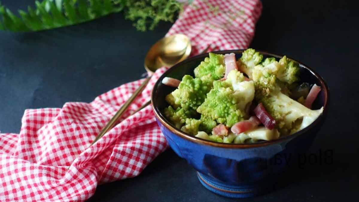 Le fameux brocoli au jambon cru, succulent et appétissant