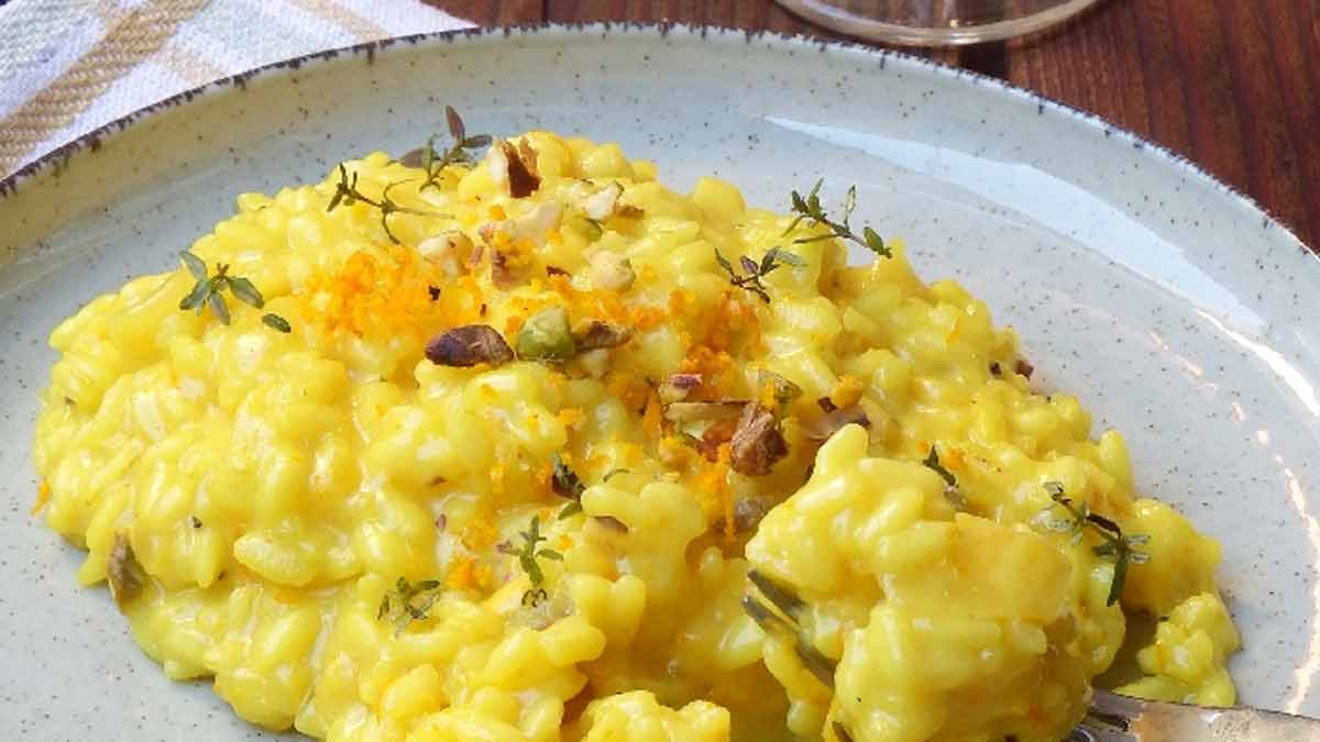 risotto à l’orange et pistaches