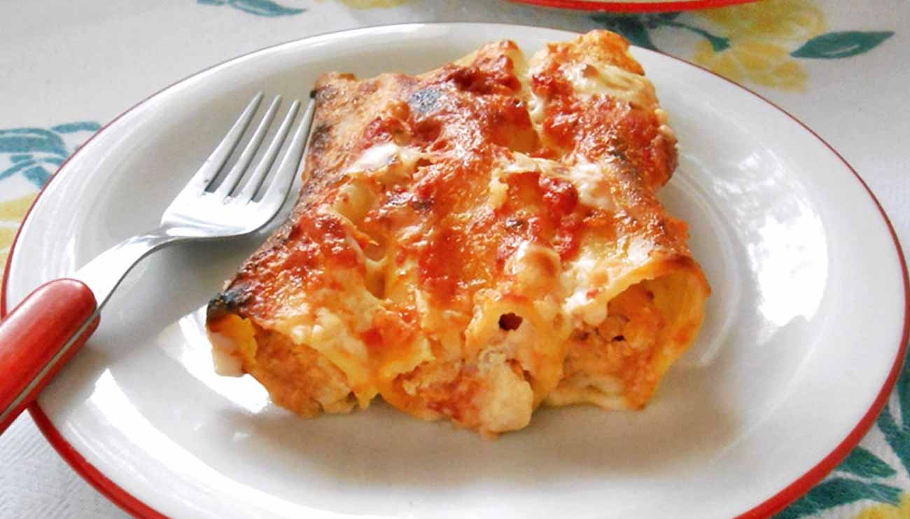 Cannellonis gratinés au fromage