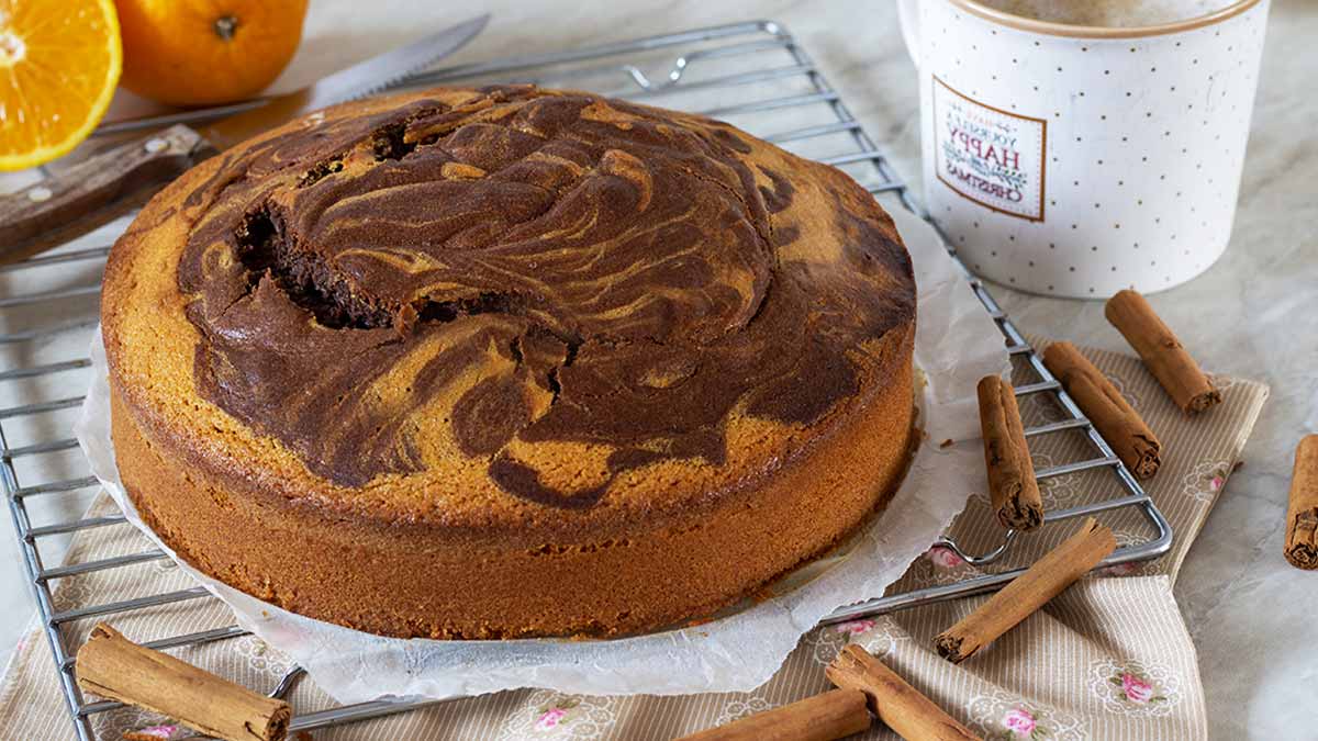 gâteau panaché au chocolat parfumé à l’orange