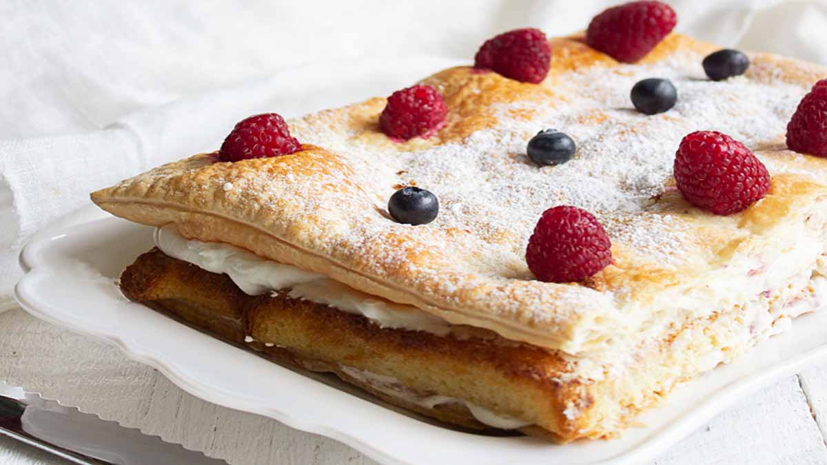 mille-feuille de légumes et aux fruits des bois