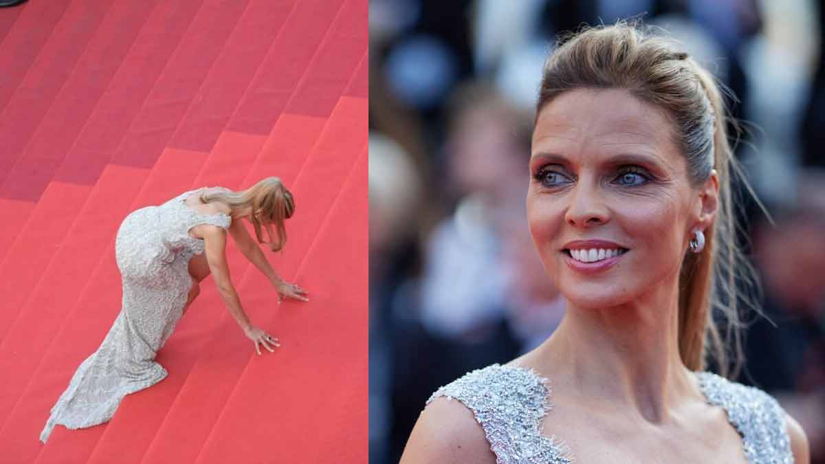 Sylvie Tellier fait une chute sur le tapis rouge du Festival de Cannes, un vrai moment de gêne