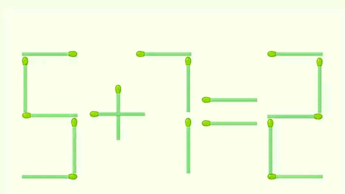 Un défi de quotient intellectuel modifiez la position d’une allumette pour résoudre l’énigme correctement